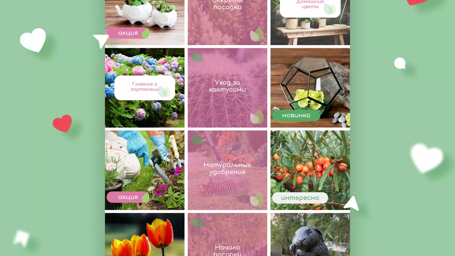 Разработка оформления профиля Instagram для магазина «Floraint» в Морозовске